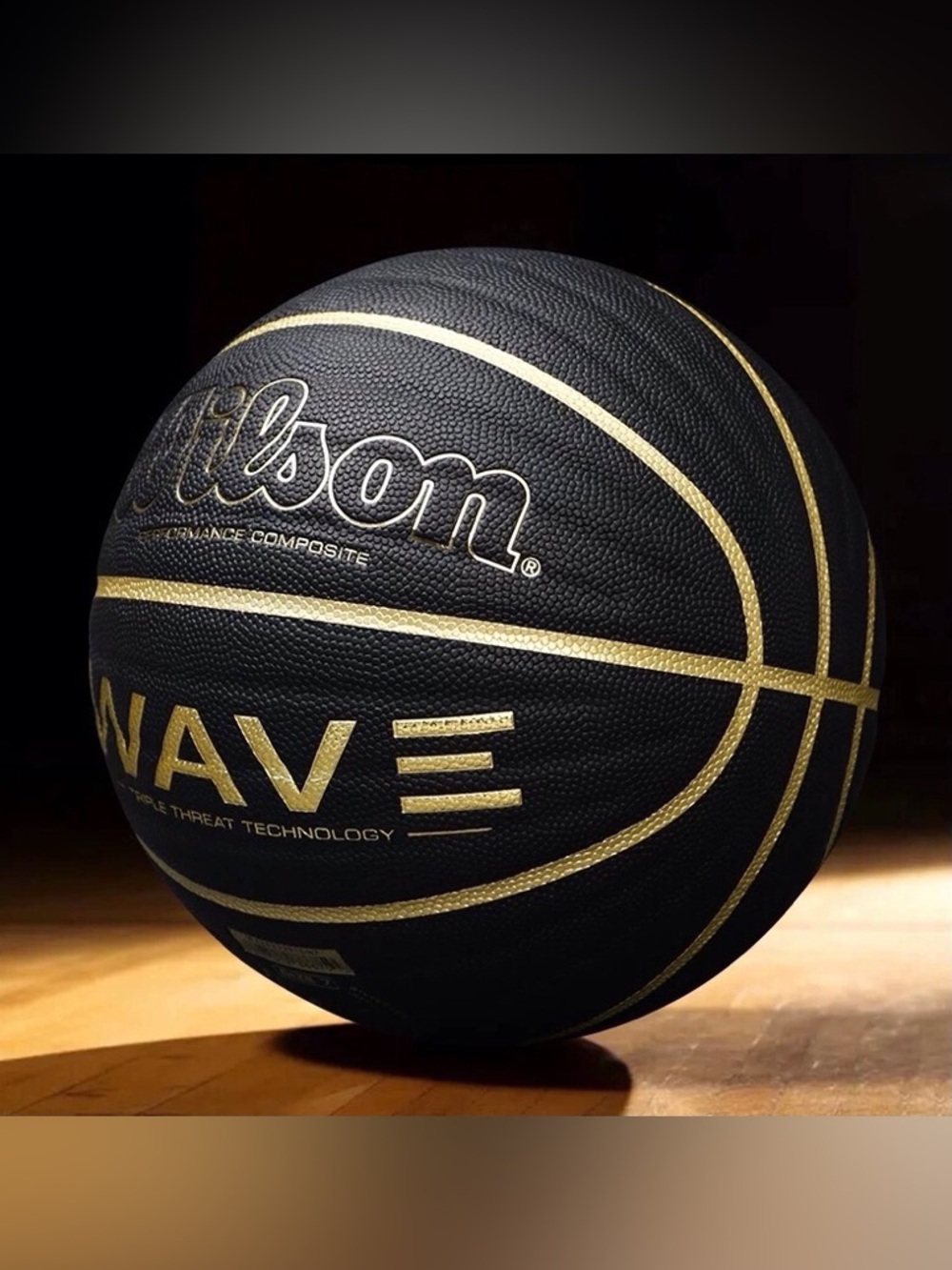 RARE Wilson Wave OFFICIAL Game Ball - GOLD Triple Threat TECHNOLOGY Basketball - Picture 2 of 3